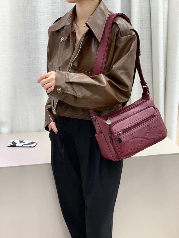 Leather crossover Sling bag - Image 11