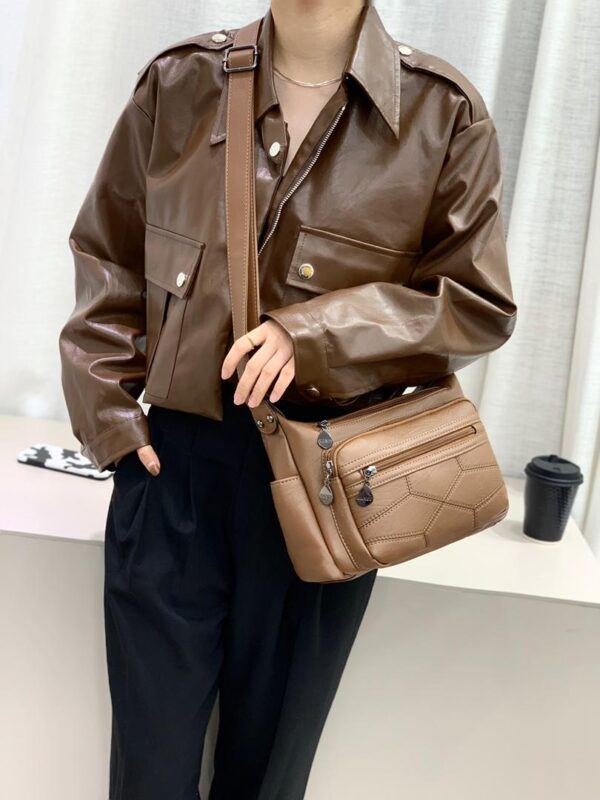 Leather crossover Sling bag - Image 4