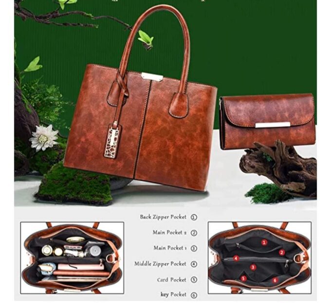 Women Versatile 2 in 1 Large Capacity Composite Handbags - Image 3