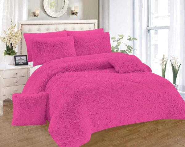 Generic 6pc Luxury Design Velvet Plush Fluffy Duvet Set-Warm Woolen Duvet FULL Set-6*7 - Image 6
