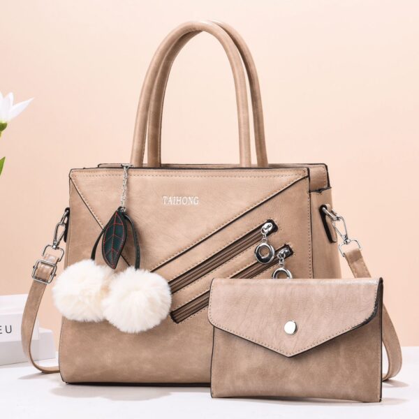 WOMEN TWO-PIECE SET TASSEL HANDBAG CROSSBODY BAG - Image 8