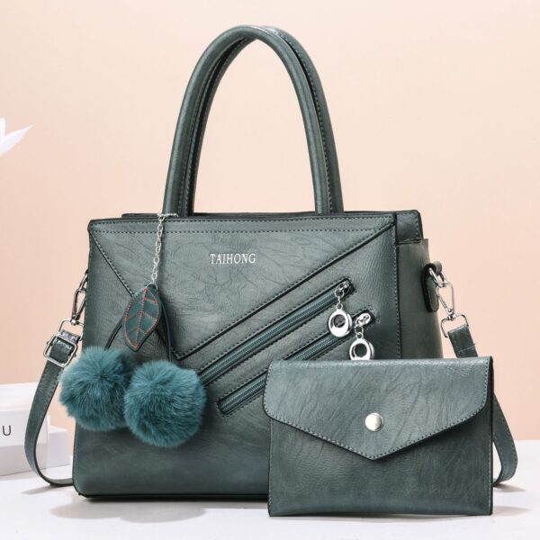 WOMEN TWO-PIECE SET TASSEL HANDBAG CROSSBODY BAG - Image 6