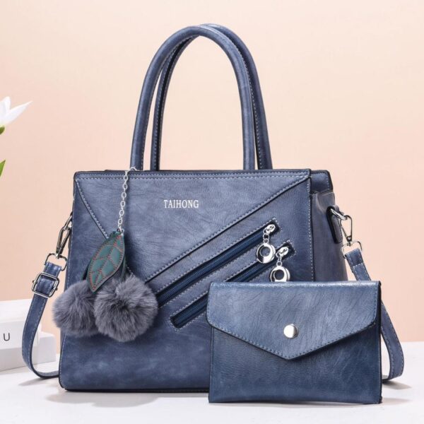 WOMEN TWO-PIECE SET TASSEL HANDBAG CROSSBODY BAG - Image 3