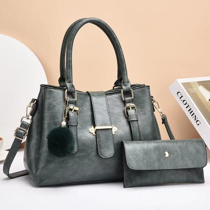 XUEREN BUCKLE ZIPPER SHOULDER BAG - Image 7