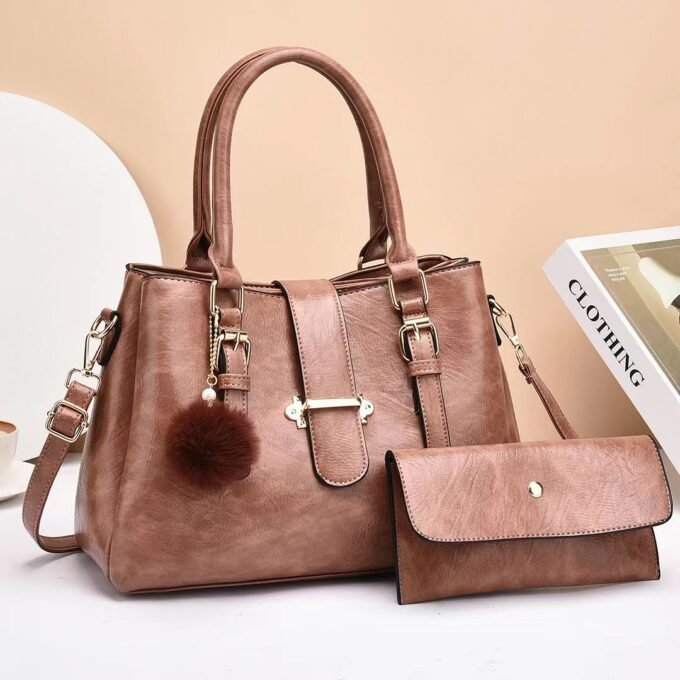 XUEREN BUCKLE ZIPPER SHOULDER BAG - Image 6