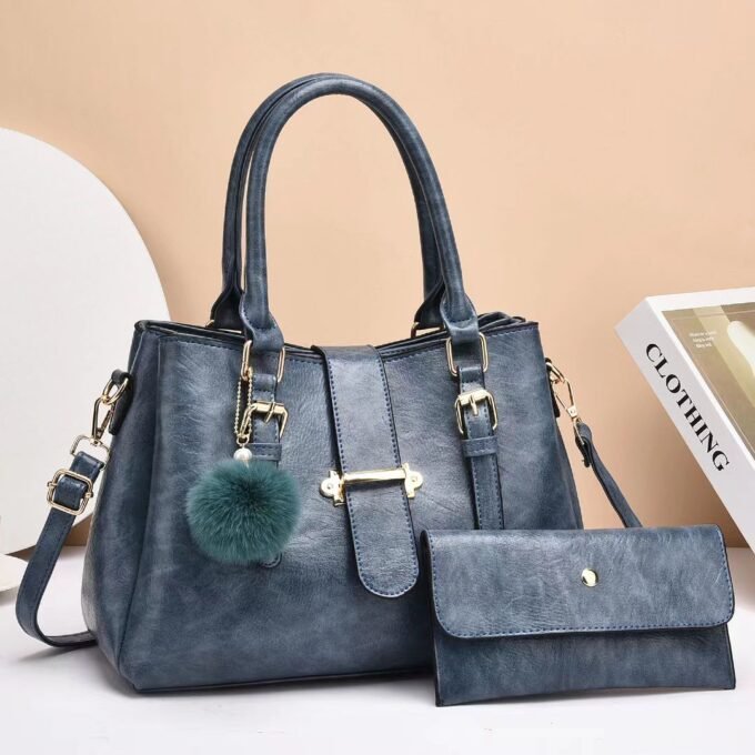 XUEREN BUCKLE ZIPPER SHOULDER BAG - Image 3