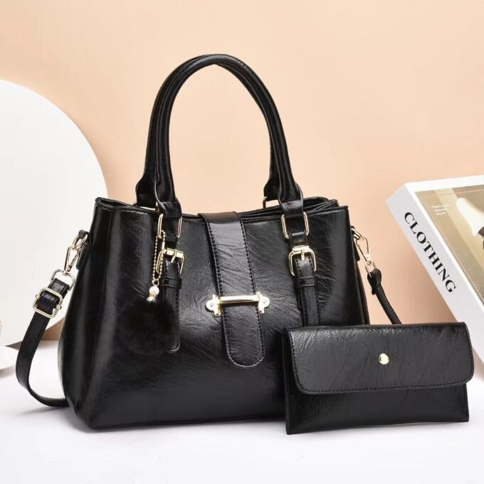 XUEREN BUCKLE ZIPPER SHOULDER BAG - Image 4