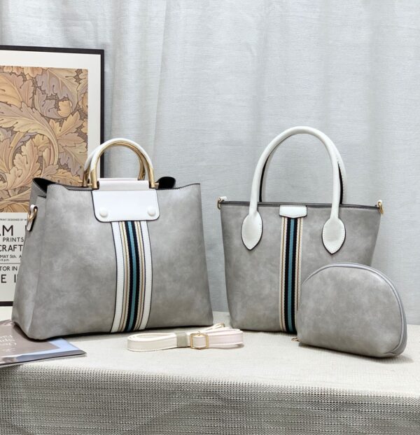 WOMEN THREE-PIECE SET TASSEL HANDBAG CROSSBODY BAG - Image 3