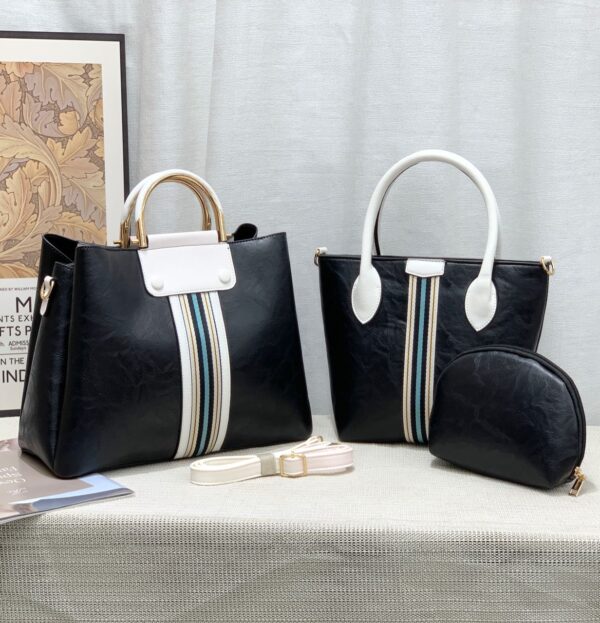 WOMEN THREE-PIECE SET TASSEL HANDBAG CROSSBODY BAG