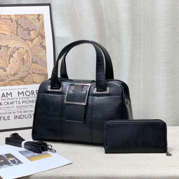 Tassel pu leather Totes Bag -Top -handle with a smaLL Purse - Image 10