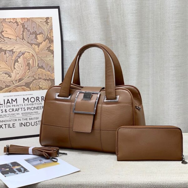 Tassel pu leather Totes Bag -Top -handle with a smaLL Purse