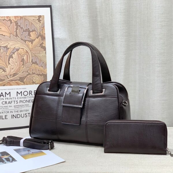 Tassel pu leather Totes Bag -Top -handle with a smaLL Purse - Image 3