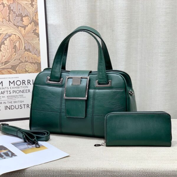 Tassel pu leather Totes Bag -Top -handle with a smaLL Purse - Image 5