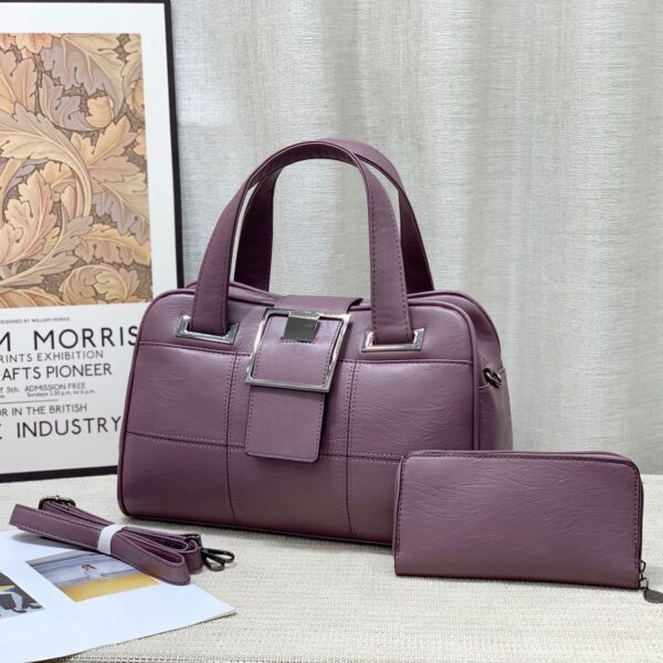 Tassel pu leather Totes Bag -Top -handle with a smaLL Purse - Image 6