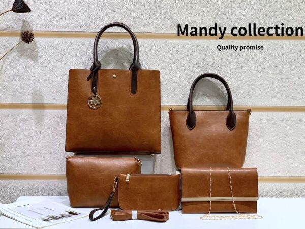 WOMEN 5 PCS TOTE BAG ,Handbag Crossbody Bag,Shoulder Bag,Clutch Bag,Coins Bag,Women Purse - Image 4