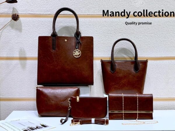 WOMEN 5 PCS TOTE BAG ,Handbag Crossbody Bag,Shoulder Bag,Clutch Bag,Coins Bag,Women Purse - Image 7
