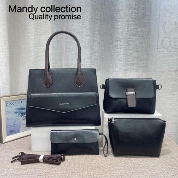 Big Size 4 pcs Retro PU Tote Handbag - Image 3