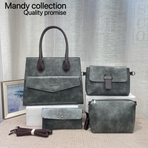 Big Size 4 pcs Retro PU Tote Handbag - Image 4