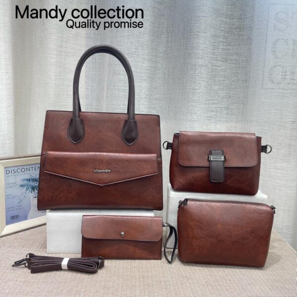 Big Size 4 pcs Retro PU Tote Handbag - Image 2