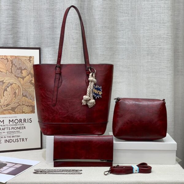 Fargo Women's Tote leather handbag And sling Bags Combo of 3 - Image 4