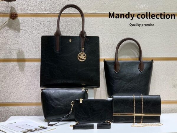 WOMEN 5 PCS TOTE BAG ,Handbag Crossbody Bag,Shoulder Bag,Clutch Bag,Coins Bag,Women Purse - Image 9