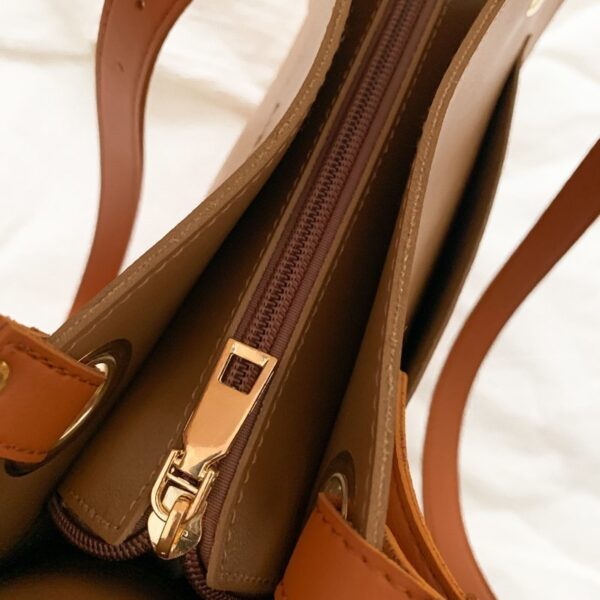 Letter Graphic Shoulder Tote Bag - Image 4