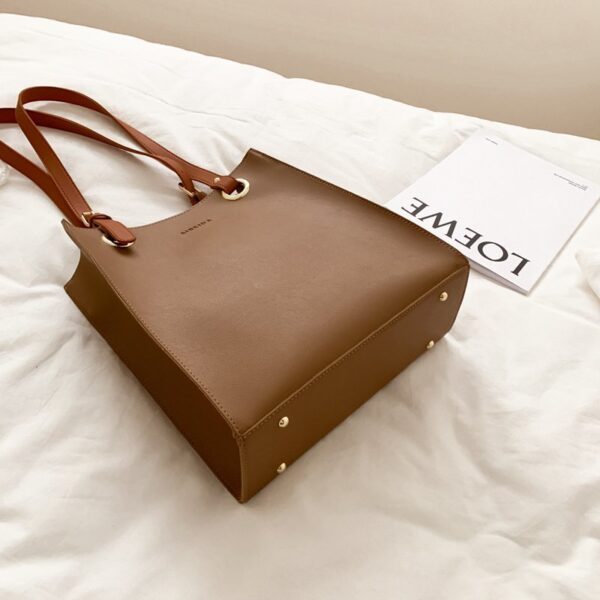 Letter Graphic Shoulder Tote Bag - Image 6