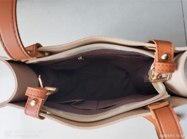 Letter Graphic Shoulder Tote Bag - Image 3