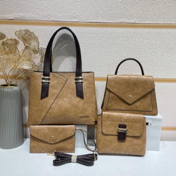 4pcs Litchi Embossed Top Handle Bag Set. - Image 7