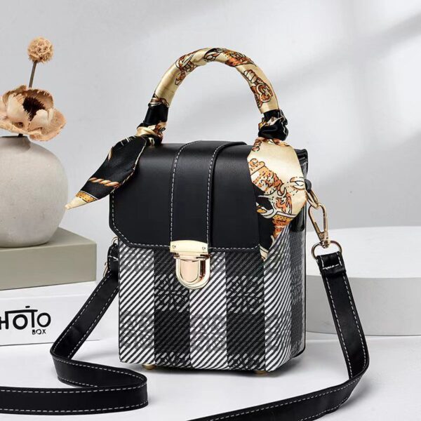 Mini Litchi Flap Square Bag - Image 4