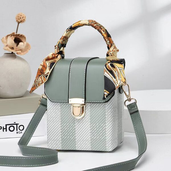 Mini Litchi Flap Square Bag - Image 5