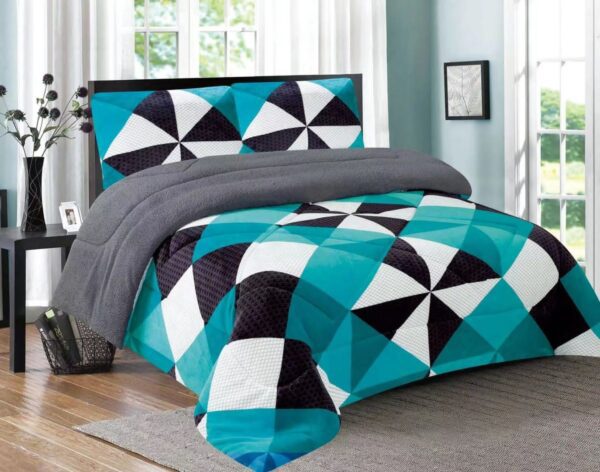 Super Warm lIght Blue Flower Print Heavy Duty (5*6)