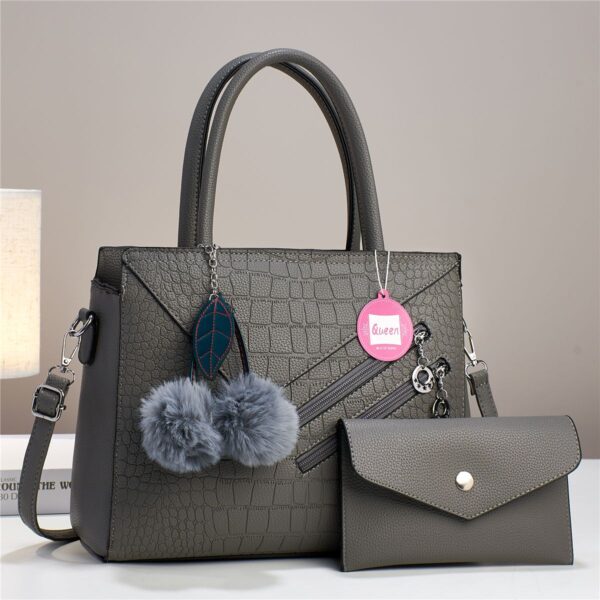 Womens Tassel Decor Handbag,Stylish Zipper Shoulder Bag. - Image 2