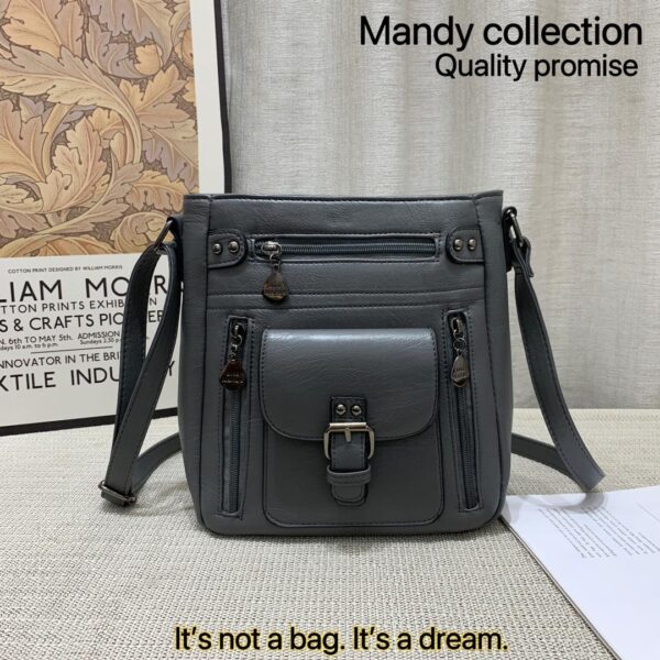 Minimalist Stitch Detail Crossbody Bag - Image 4