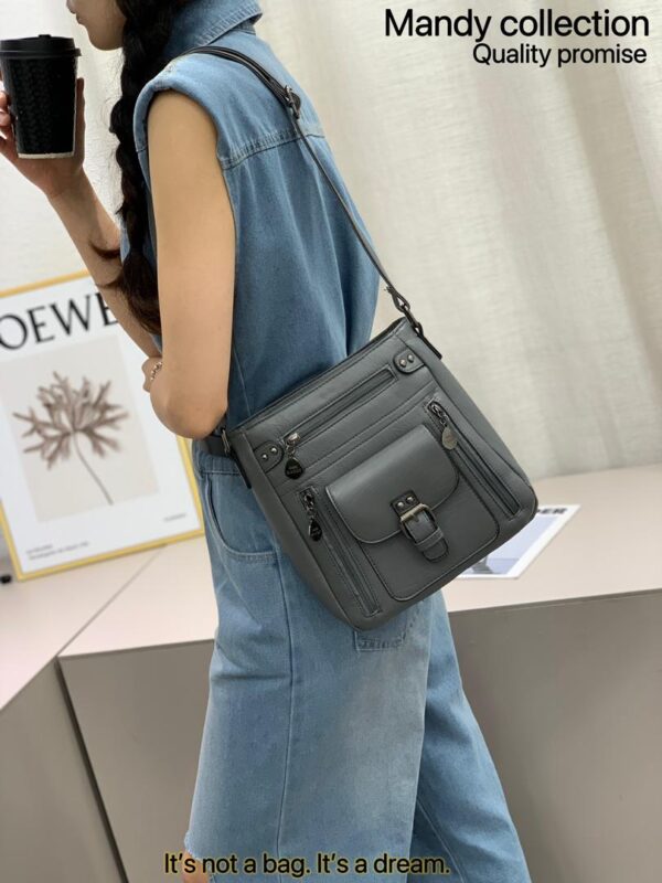 Minimalist Stitch Detail Crossbody Bag - Image 8
