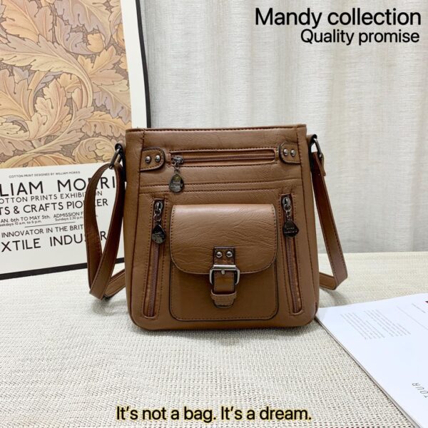 Minimalist Stitch Detail Crossbody Bag - Image 9