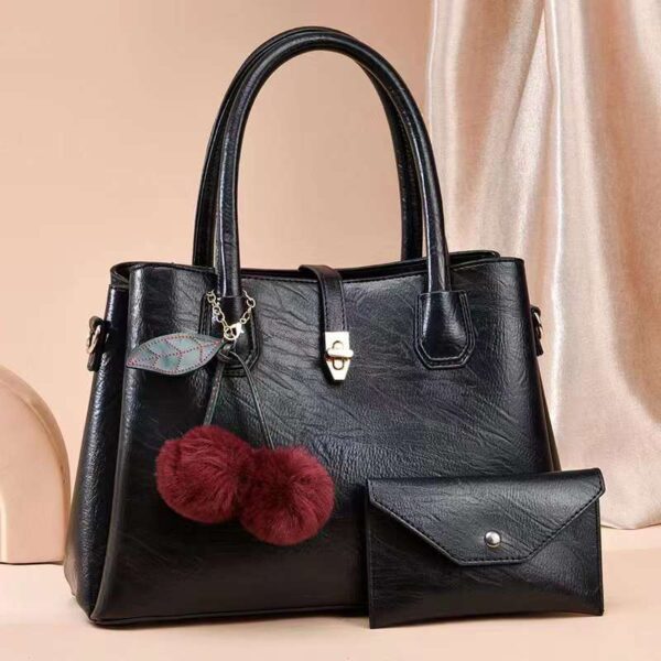 Women Classic Handbag Vintage Crossover PU Leather Fashion Handbag - Image 3