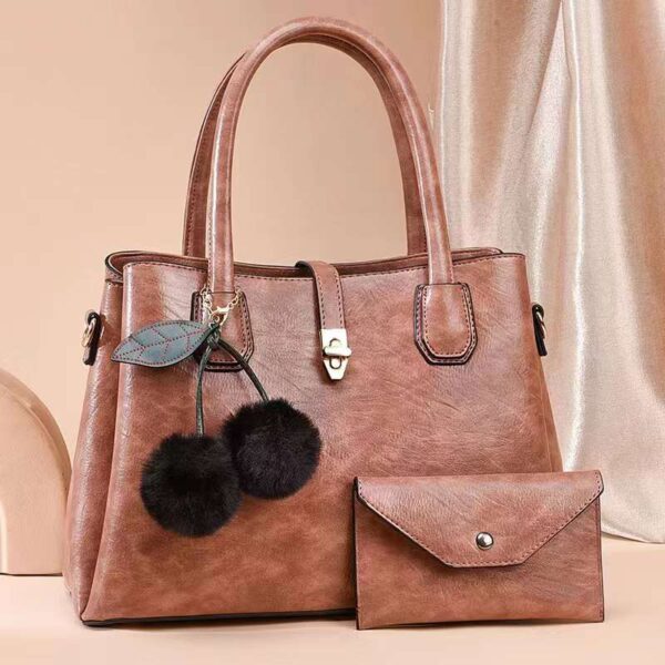 Women Classic Handbag Vintage Crossover PU Leather Fashion Handbag - Image 6