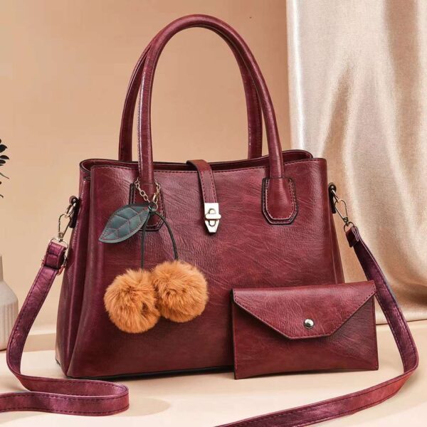 Women Classic Handbag Vintage Crossover PU Leather Fashion Handbag - Image 7