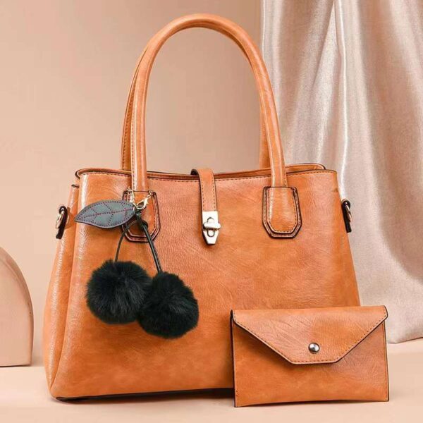 Women Classic Handbag Vintage Crossover PU Leather Fashion Handbag - Image 8