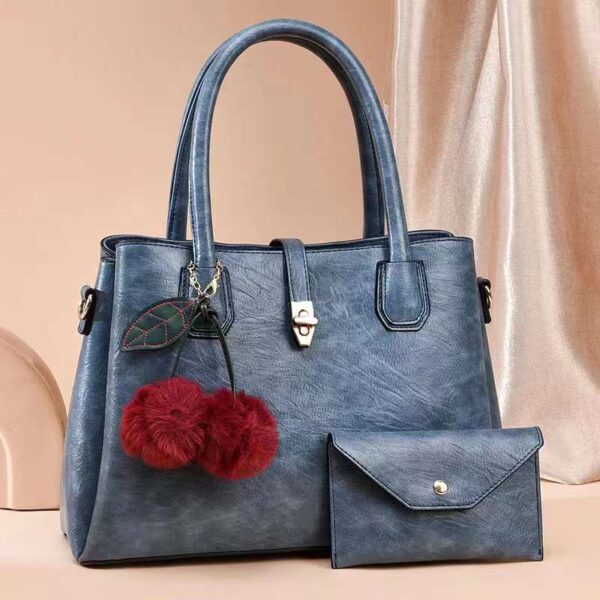 Women Classic Handbag Vintage Crossover PU Leather Fashion Handbag - Image 2
