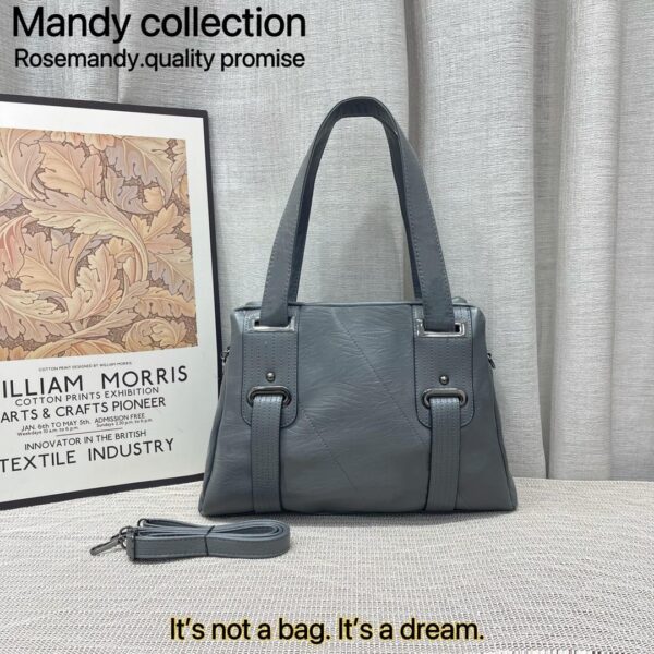 Glossy Large size Tote ,PU Leather Top Handle,Casual Versatile Bag - Image 4