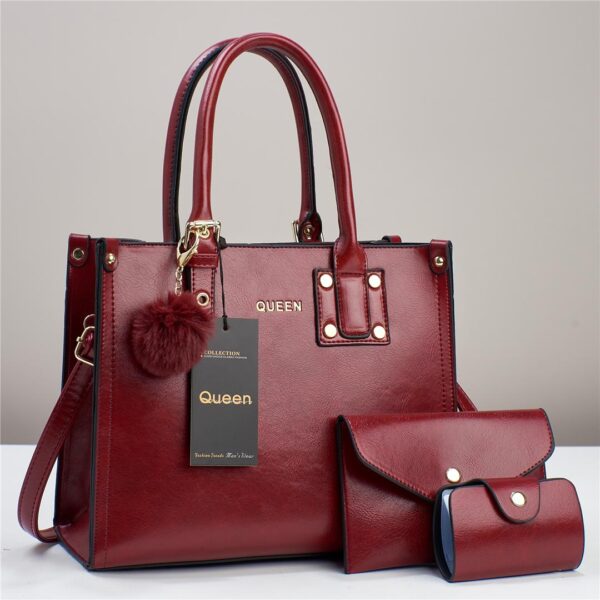 Queen Fashion Simple and Casual Handbag for Women 2024 New medium Capacity Tote Bag 3-1 Shoulder Bag. - Image 5