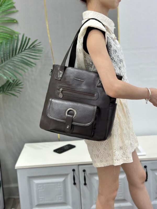 Tote Bag 2024 Large Capacity Rose Mandy Fashion Soft Leather Business Style Cross body/ Shoulder Bag - Image 4