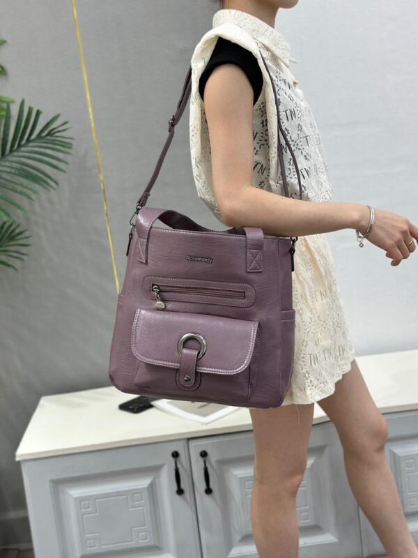 Tote Bag 2024 Large Capacity Rose Mandy Fashion Soft Leather Business Style Cross body/ Shoulder Bag - Image 7