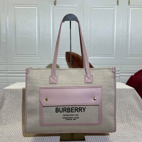 Classic Big size, Versatile Luxury Burberry's Essential Canvas Tote - Image 5