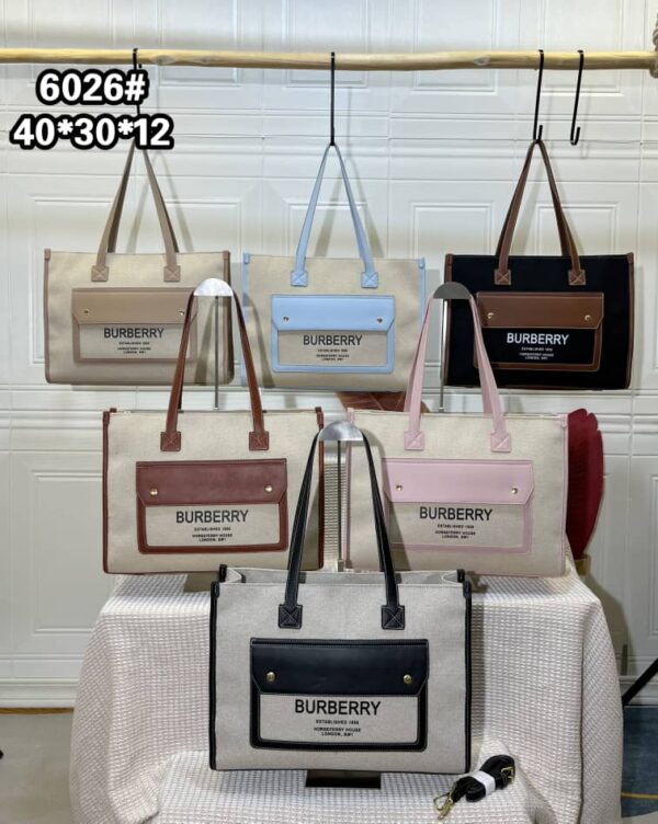 Classic Big size, Versatile Luxury Burberry's Essential Canvas Tote - Image 7