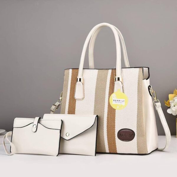 The Modern Classic Stripped 3-1 ladies/women handbag set