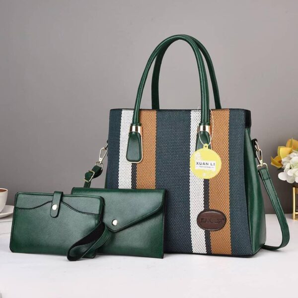 The Modern Classic Stripped 3-1 ladies/women handbag set - Image 5