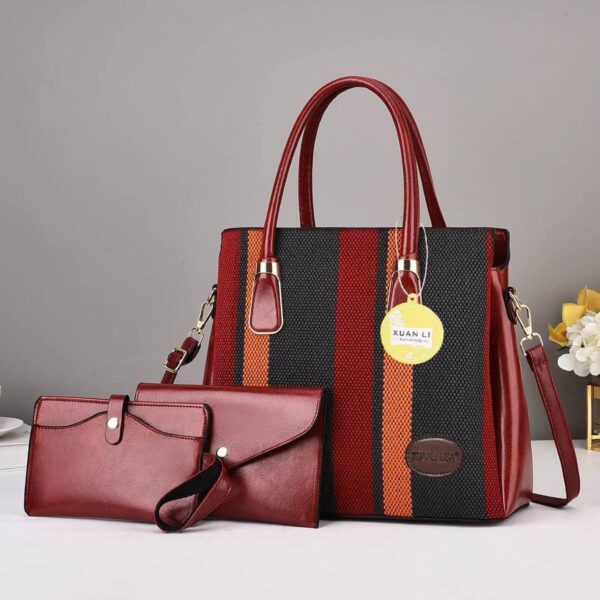 The Modern Classic Stripped 3-1 ladies/women handbag set - Image 6